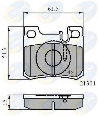 COMLINE CBP01067 Комплект гальмівних колодок, дискове гальмо