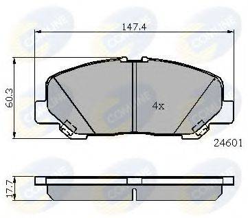 COMLINE CBP01701 Комплект гальмівних колодок, дискове гальмо