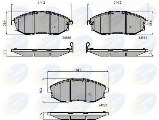 COMLINE CBP31585 Комплект гальмівних колодок, дискове гальмо