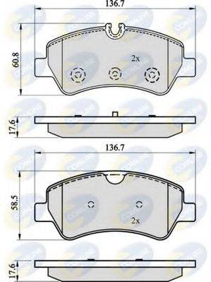 COMLINE CBP02143 Комплект гальмівних колодок, дискове гальмо