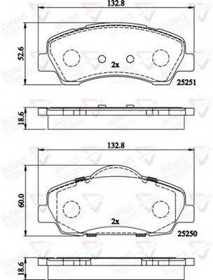 COMLINE ADB02199 Комплект гальмівних колодок, дискове гальмо