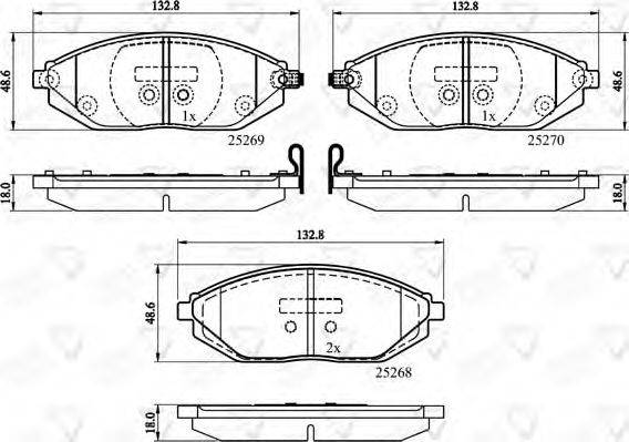 COMLINE ADB32150 Комплект гальмівних колодок, дискове гальмо