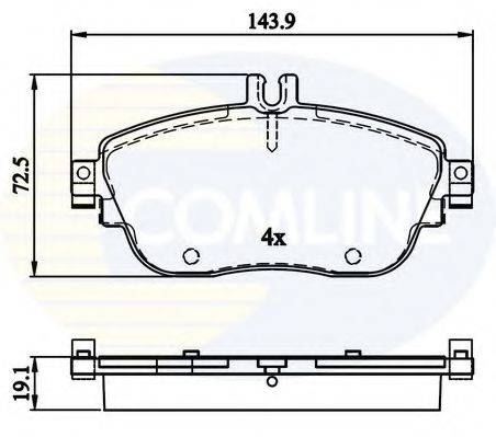 COMLINE CBP32208 Комплект гальмівних колодок, дискове гальмо