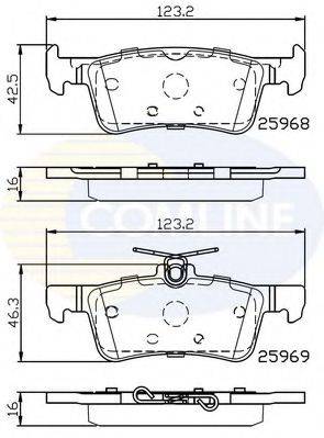 COMLINE CBP02233 Комплект гальмівних колодок, дискове гальмо