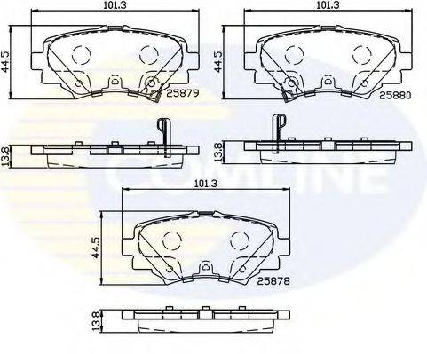 COMLINE CBP32248 Комплект гальмівних колодок, дискове гальмо