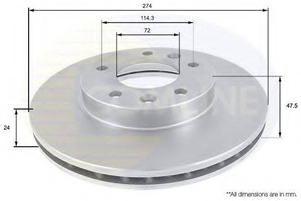 COMLINE ADC1018V гальмівний диск