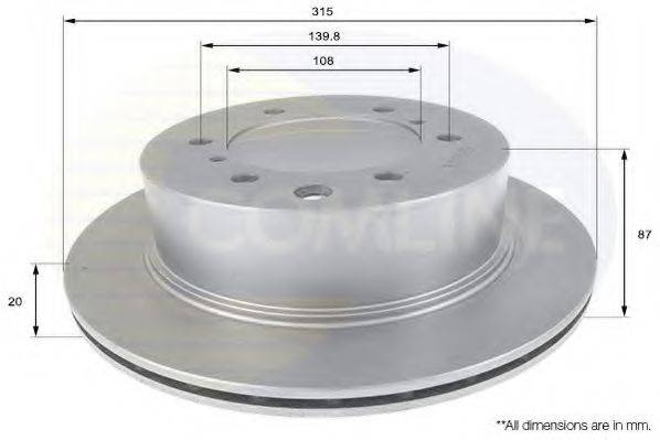 COMLINE ADC1045V гальмівний диск