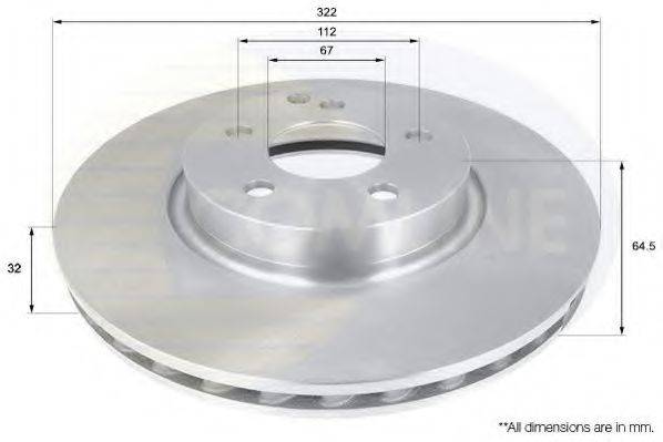 COMLINE ADC1657V гальмівний диск