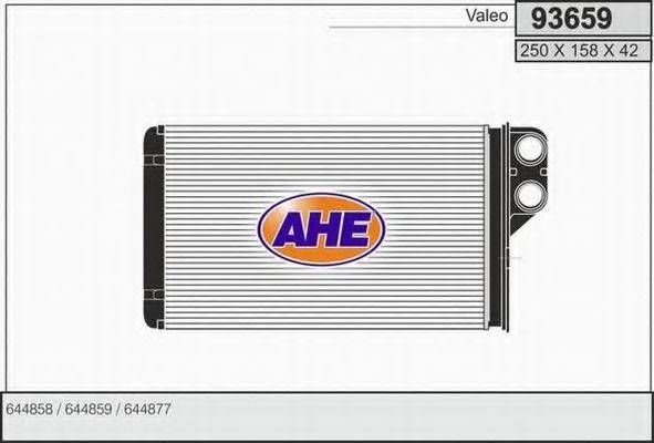 AHE 93659 Теплообмінник, опалення салону