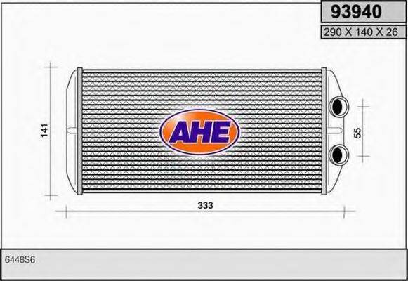 AHE 93940 Теплообмінник, опалення салону