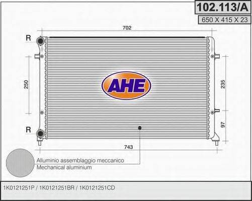 AHE 102113A Радіатор, охолодження двигуна