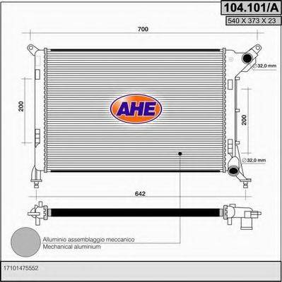 AHE 104101A Радіатор, охолодження двигуна