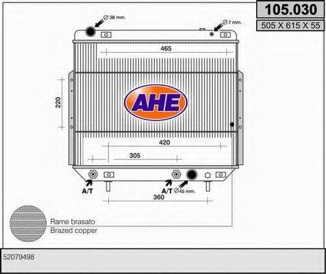 AHE 105030 Радіатор, охолодження двигуна