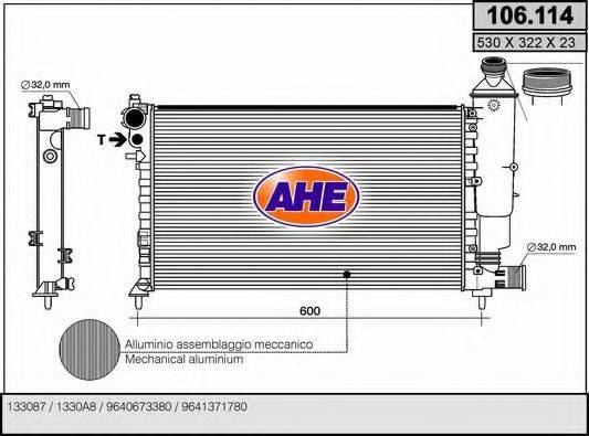 AHE 106114 Радіатор, охолодження двигуна