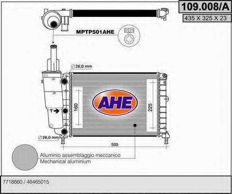 AHE 109008A Радіатор, охолодження двигуна