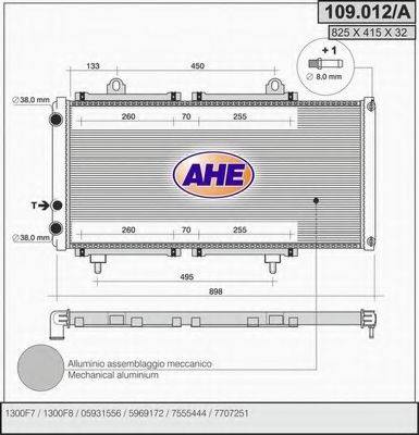 AHE 109012A Радіатор, охолодження двигуна