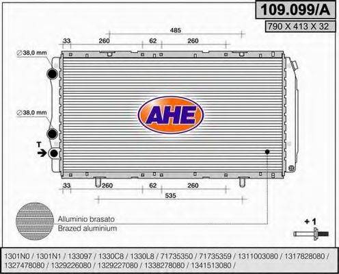 AHE 109099A Радіатор, охолодження двигуна