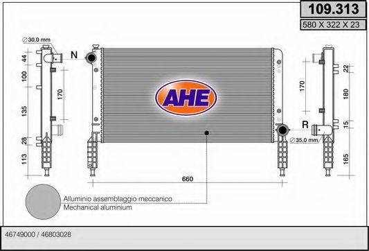 AHE 109313 Радіатор, охолодження двигуна