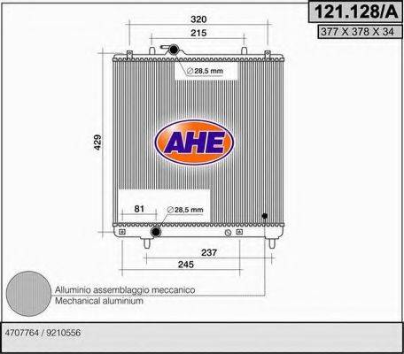 AHE 121128A Радіатор, охолодження двигуна