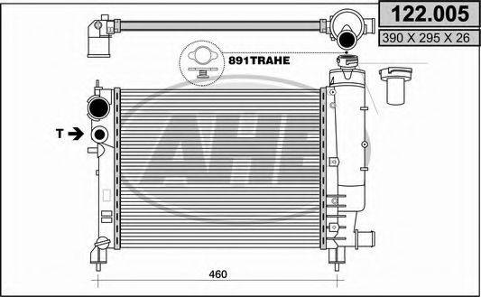 AHE 122005 Радіатор, охолодження двигуна