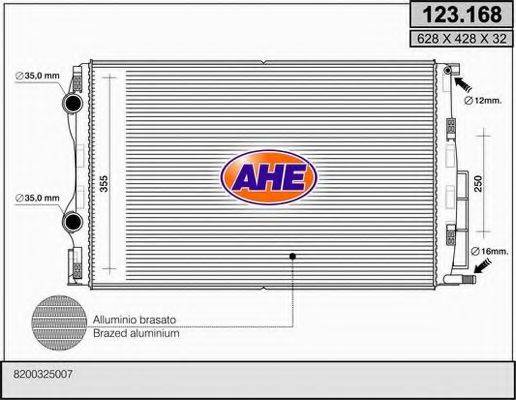 AHE 123168 Радіатор, охолодження двигуна