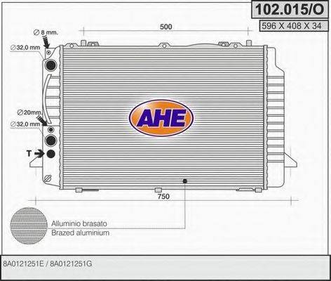 AHE 102015O Радіатор, охолодження двигуна