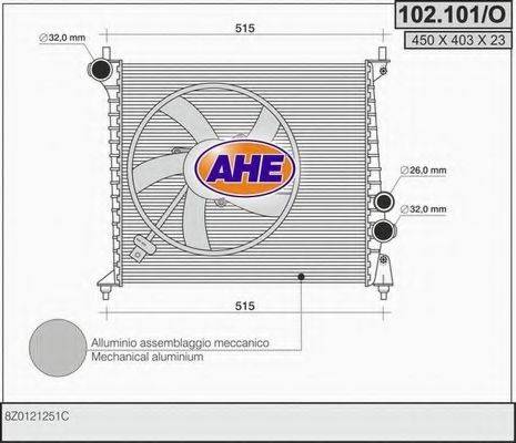 AHE 102101O Радіатор, охолодження двигуна