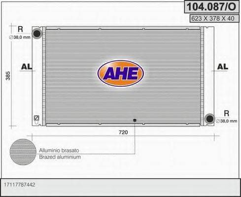 AHE 104087O Радіатор, охолодження двигуна