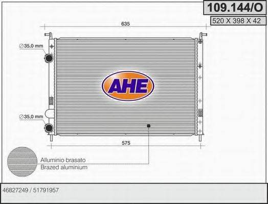 AHE 109144O Радіатор, охолодження двигуна