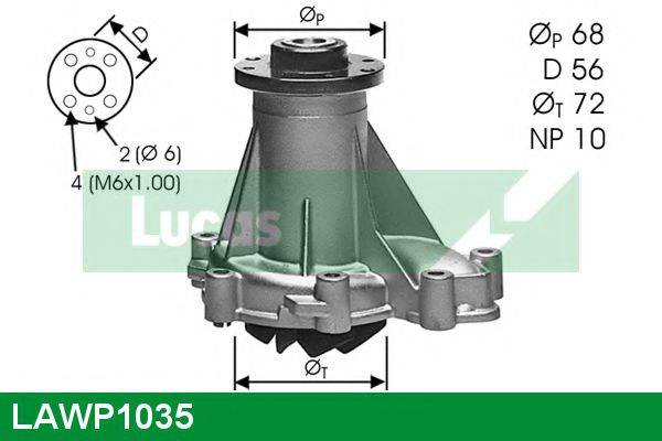 LUCAS ENGINE DRIVE LAWP1035 Водяний насос