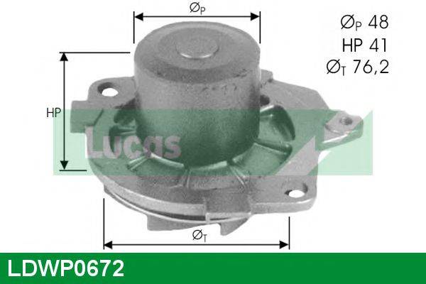 LUCAS ENGINE DRIVE LDWP0672 Водяний насос