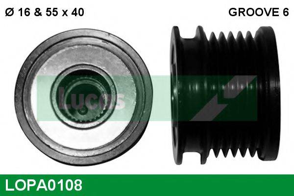 LUCAS ENGINE DRIVE LOPA0108 Механізм вільного ходу генератора