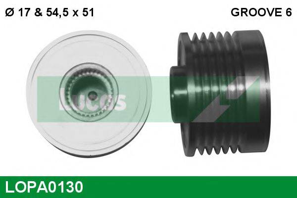 LUCAS ENGINE DRIVE LOPA0130 Механізм вільного ходу генератора