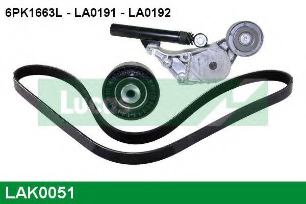 LUCAS ENGINE DRIVE LAK0051 Полікліновий ремінний комплект