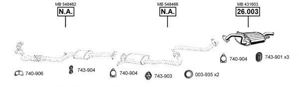 ASMET MI260595 Система випуску ОГ