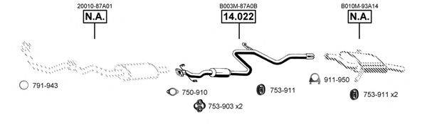 ASMET NI142210 Система випуску ОГ