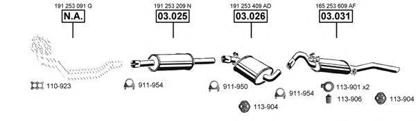 ASMET VA033225 Система випуску ОГ