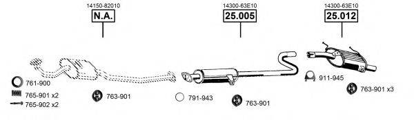 ASMET SU251500 Система випуску ОГ