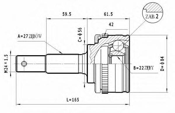 STATIM C511 Шарнірний комплект, приводний вал