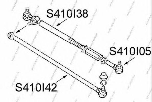 NPS S410I38 Кутовий шарнір, поздовжня рульова тяга