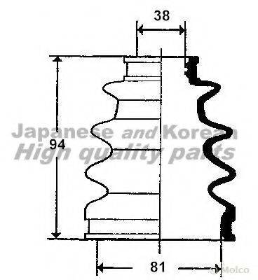 ASHUKI 08586002 Комплект пильника, приводний вал