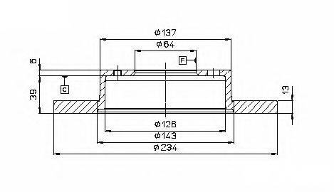 ASHUKI C65023 гальмівний диск