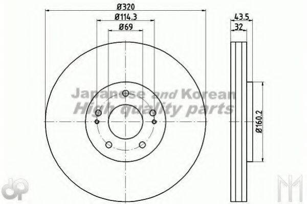 ASHUKI C65050 гальмівний диск