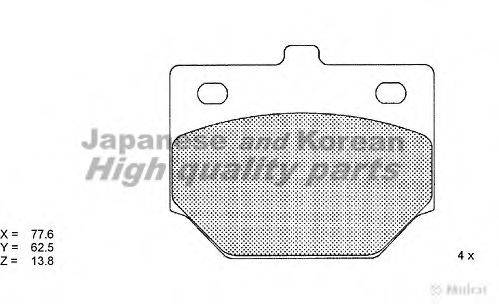 ASHUKI D09201 Комплект гальмівних колодок, дискове гальмо