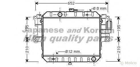 ASHUKI D55126 Радіатор, охолодження двигуна