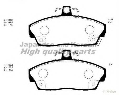 ASHUKI H02517 Комплект гальмівних колодок, дискове гальмо