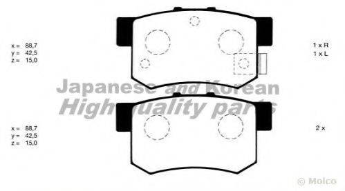 ASHUKI H02620 Комплект гальмівних колодок, дискове гальмо