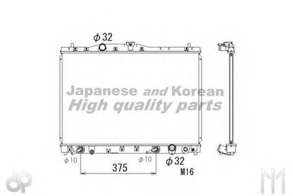 ASHUKI H55753 Радіатор, охолодження двигуна