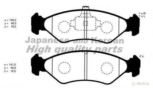 ASHUKI M04110 Комплект гальмівних колодок, дискове гальмо