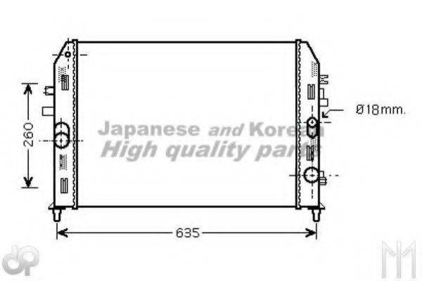 ASHUKI M55851 Радіатор, охолодження двигуна